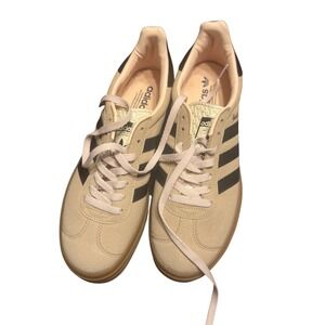 Adidas Gazelle Tan Beige Black Suede Gum Sole Sneakers IE0429 Womens 10.5